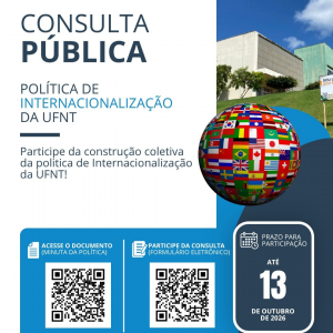 UFNT abre consulta pública para construção da Política de Internacionalização